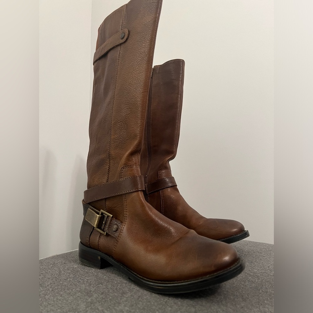 Arturo Chiang Brown riding boots wide Size 6M round toe